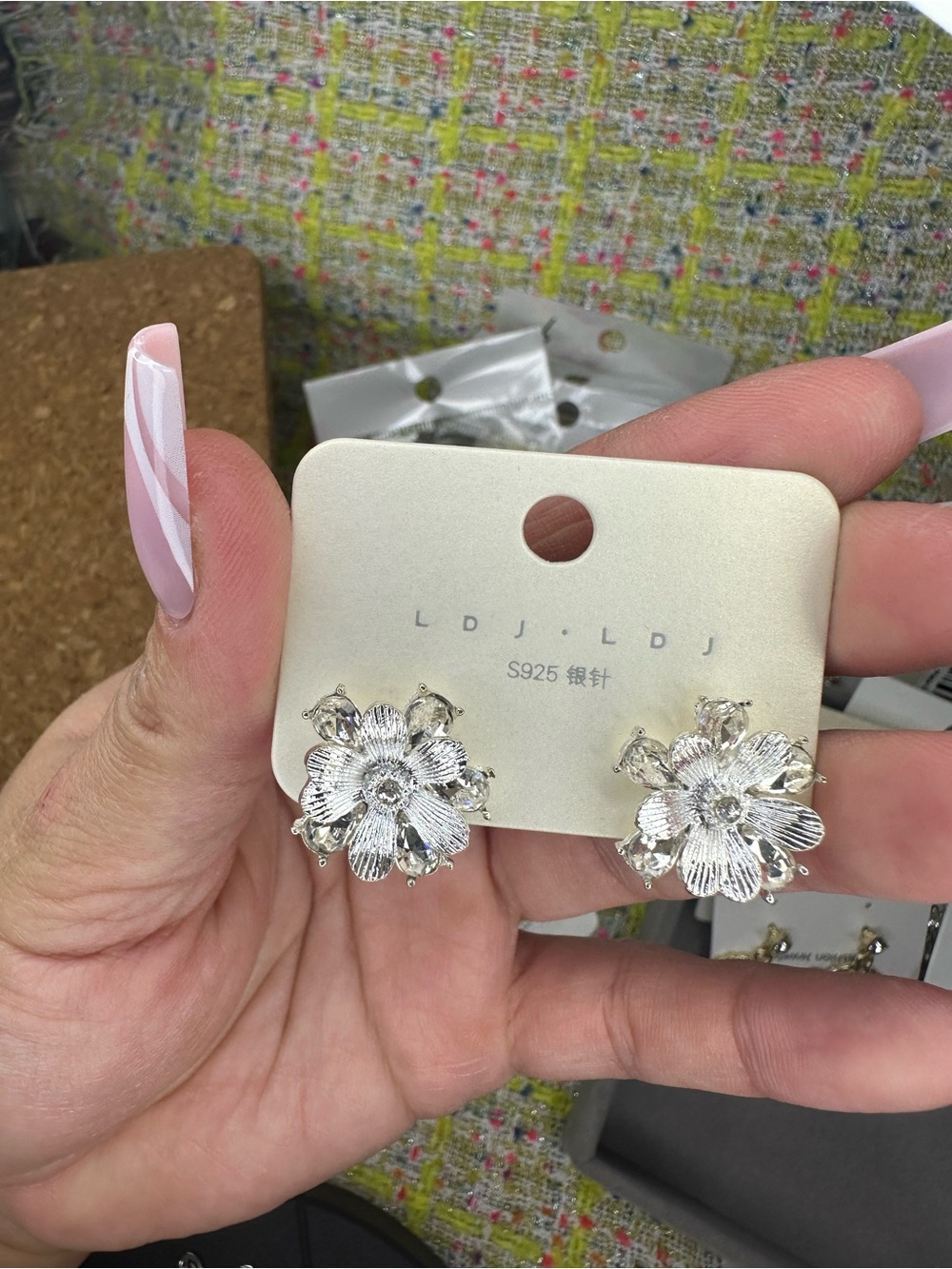 Silver Flower Stud Earrings - Silver Floral Design